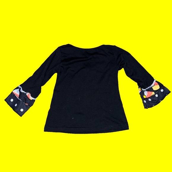 CUTE 🥰 long sleeve little girl’s halloween top with 🎃 pumpkin appliqué’ - Picture 2 of 5